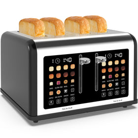 Clixane 4-slice toaster black stainless finish for a modern kitchen.