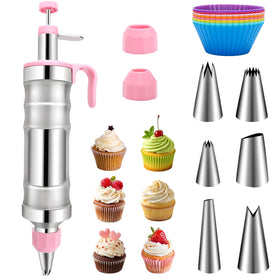 CLOCASIK frosting gun in hand for precise dessert decorating and control