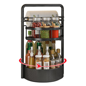 CLOKTA Rotating Spice Rack with 360° turntable for easy spice access.
