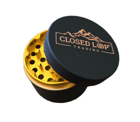 Closed Loop Trading manual spice grinder closeup shows precise teeth for releasing natural aromas.