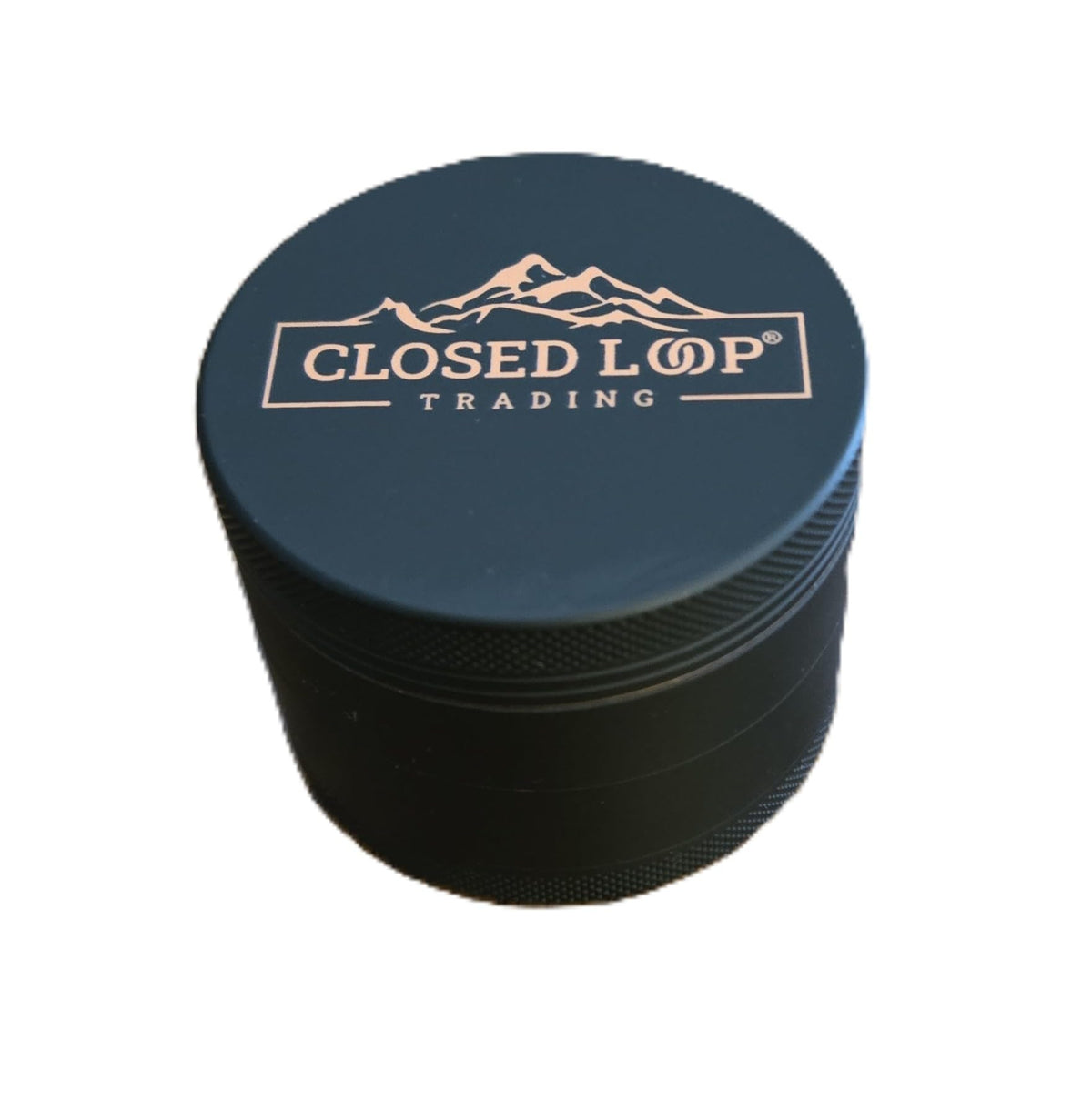 Closed Loop Trading manual spice grinder packaging design highlights durable aluminum construction.