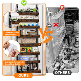 Clothink 2-in-1 wall mount or hanging spice rack offering flexible installation