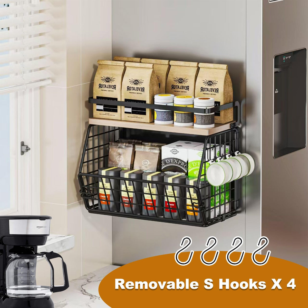 Clothink durable rust-resistant material resists wear in busy kitchens.