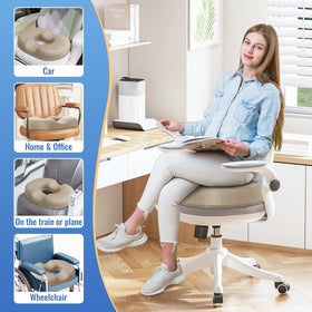 CloudBliss donut pillow breathable-cover emphasizes airflow and cool seating