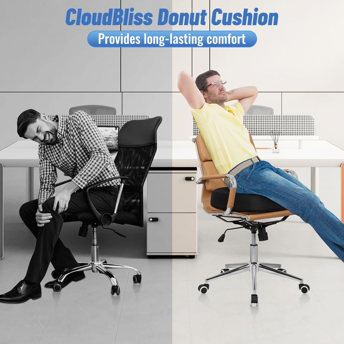 CloudBliss donut pillow memory foam core delivering lasting support