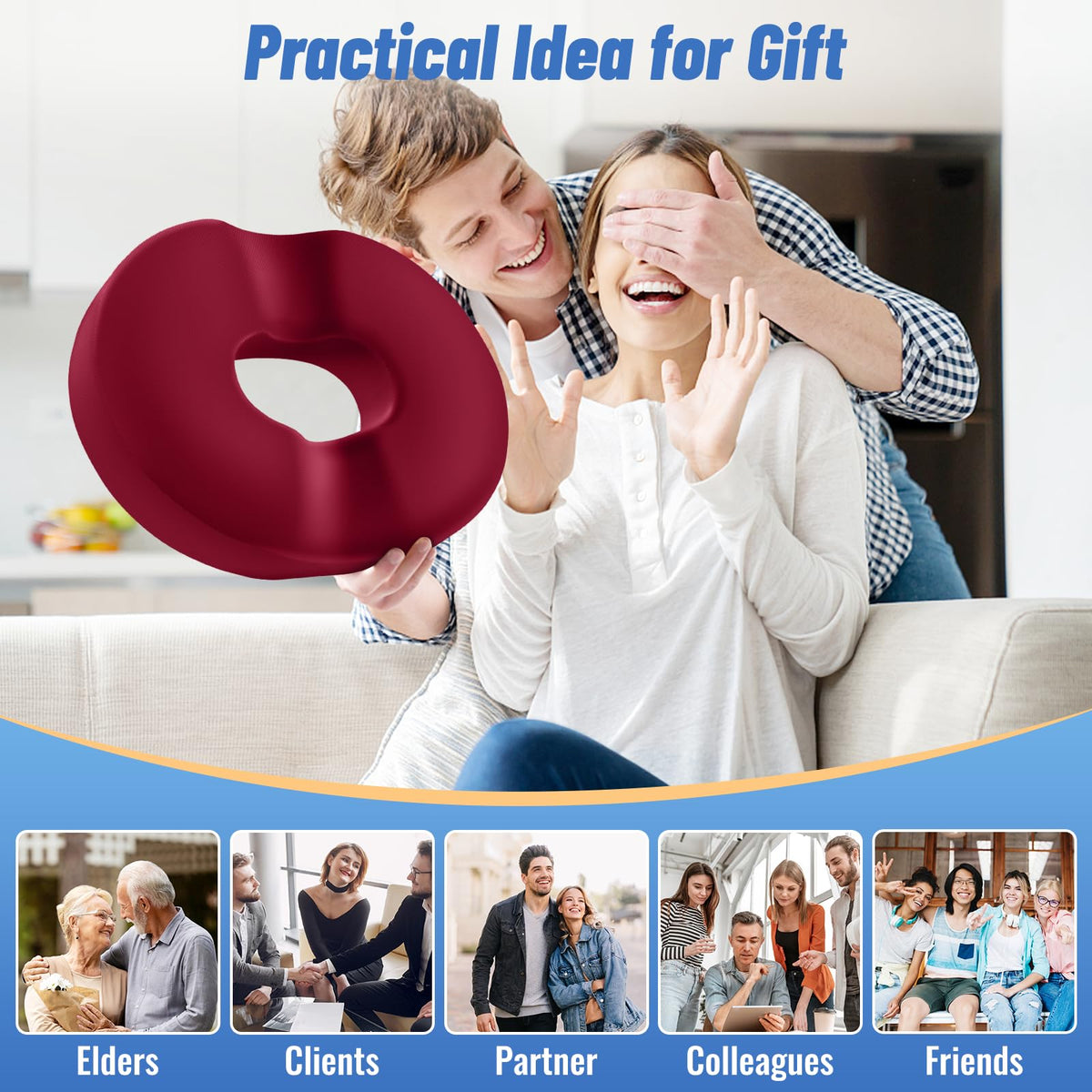 CloudBliss Donut Pillow suitable for home and office seating