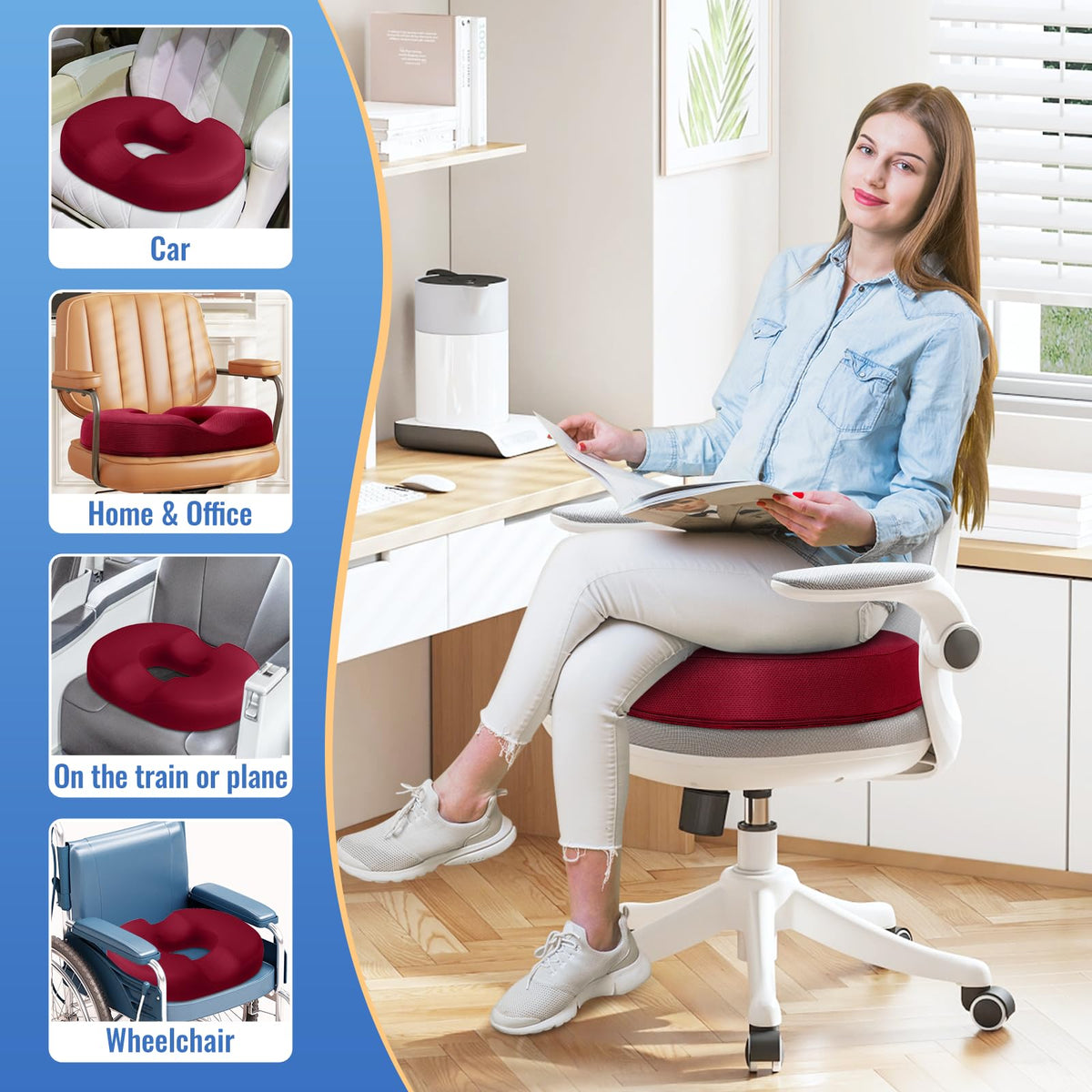 CloudBliss Donut Pillow lightweight cushion ready for everyday use