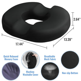 CloudBliss donut pillow side view highlights portability for travel and car use