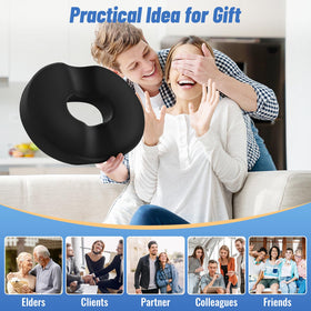 CloudBliss donut pillow in car seat demonstrates travel-friendly comfort