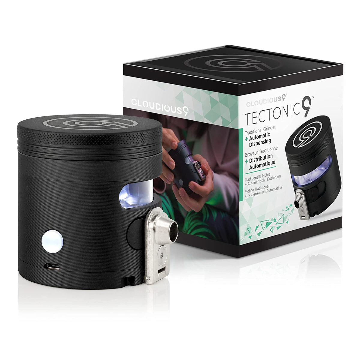 Cloudious9 Tectonic9 dispense flow nozzle; precise ground flow with each press.