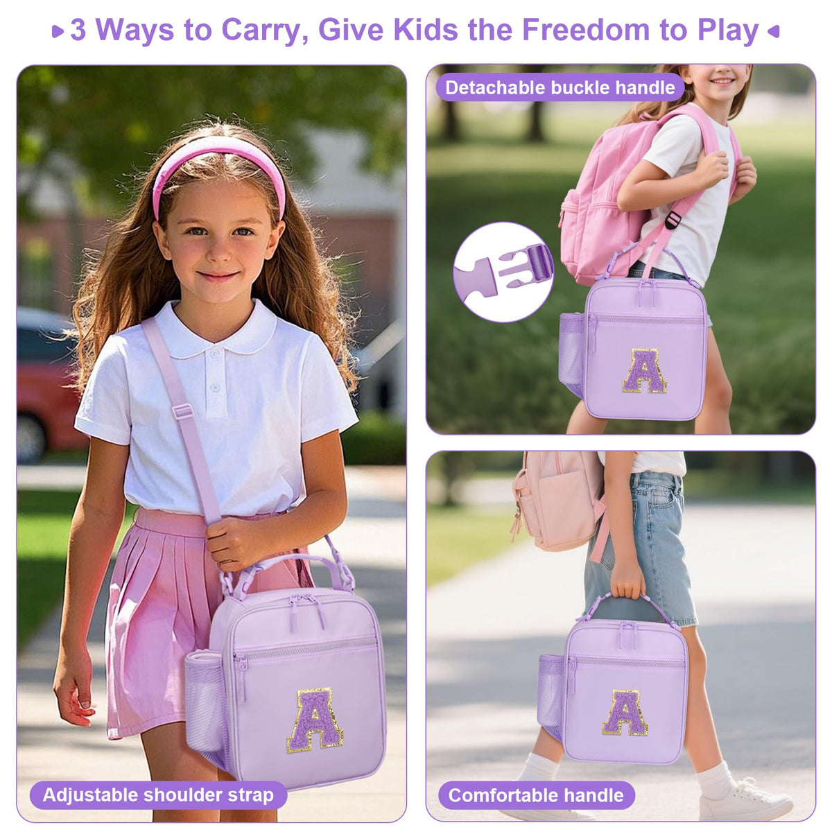 Detachable buckle on CloudWings bag to attach to backpacks securely