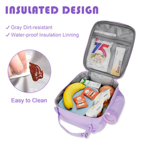 Interior insulation visible in CloudWings lunch bag for temperature control
