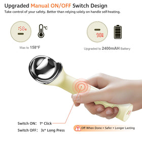 Cloukily LED display shows temperature and battery for ready-to-use control.
