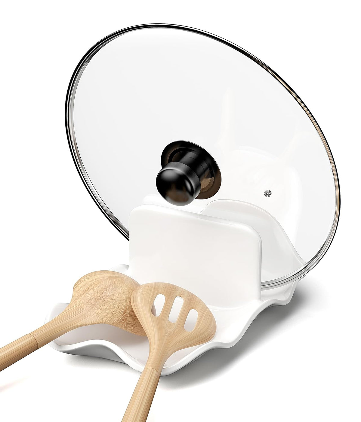 CLTIKACK ceramic spoon rest on stove top catching drips and keeping counters clean