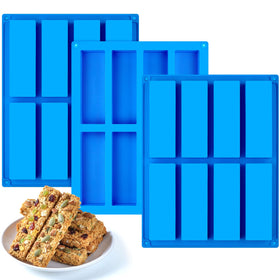 CLUEWR 3-pack granola bar molds ready to bake 24 bars at once.