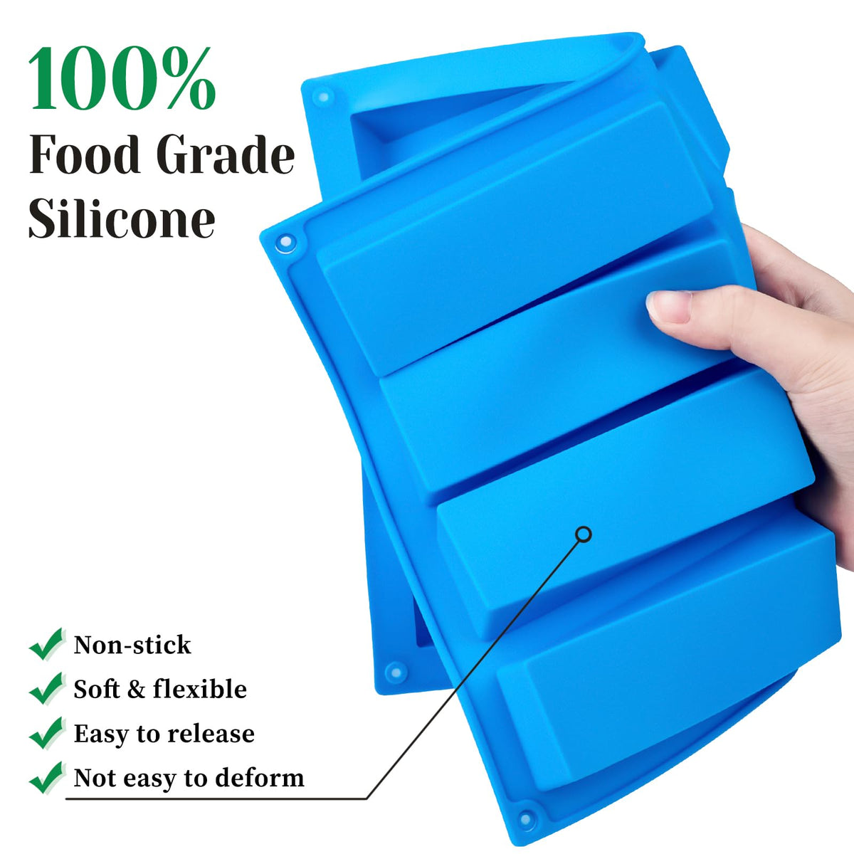 CLUEWR food-grade silicone mold BPA-free and durable for frequent use.
