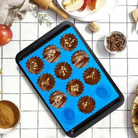 CLUEWR silicone molds blue heat-safe design for oven, microwave, freezer