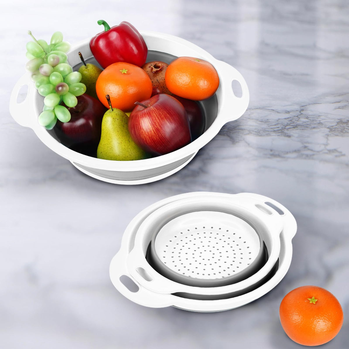 Cluren collapsible colander 24-5cm ideal for small servings and berries