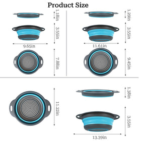 Cluren collapsible colander medium 29-5cm gray-red ideal for rinsing vegetables