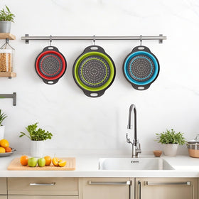Cluren versatile colander suitable for pasta, vegetables, and fruits.