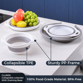 Cluren tray doubles as a drying rack for fruits and vegetables.