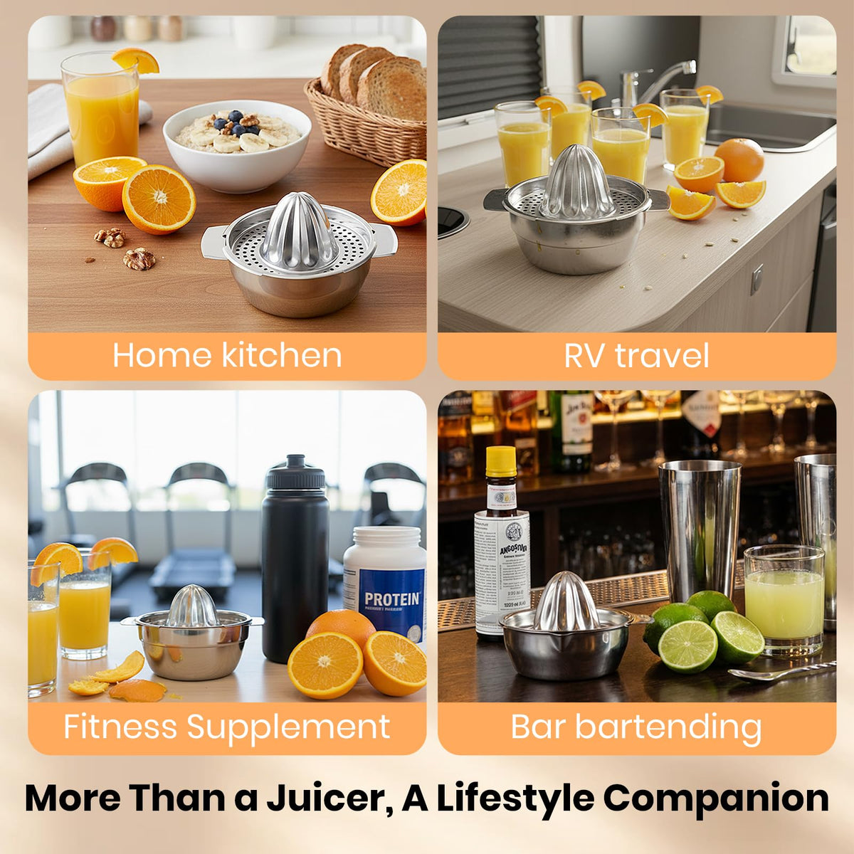 Cluren lemon squeezer portable use ideal for camping, RV, or office breaks.