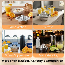 Cluren lemon squeezer portable use ideal for camping, RV, or office breaks.