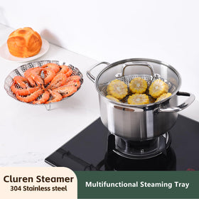 Cluren steamer basket available in three sizes for different pots.