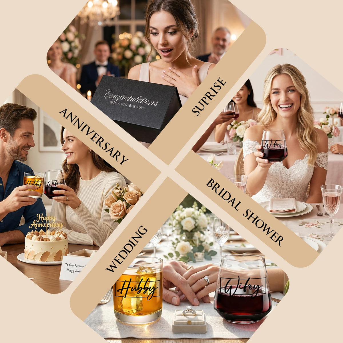 CLUSIVC suitable for multiple occasions wedding engagement bridal shower or anniversary