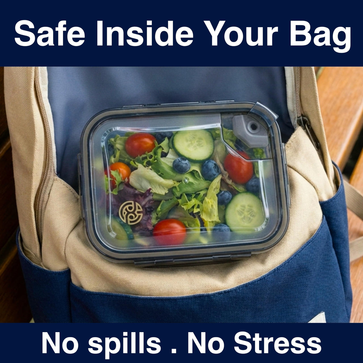 Clutterix container shows leakproof seal for spill-free transport.