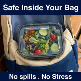 Clutterix container shows leakproof seal for spill-free transport.