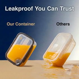 Clutterix container microwave-safe base supports quick reheats without lid removal.