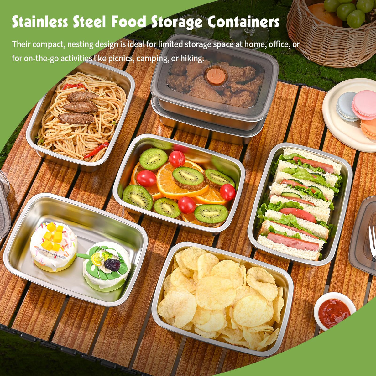 CLWVPCOT 304 stainless steel lunch container preserves flavor without odors.