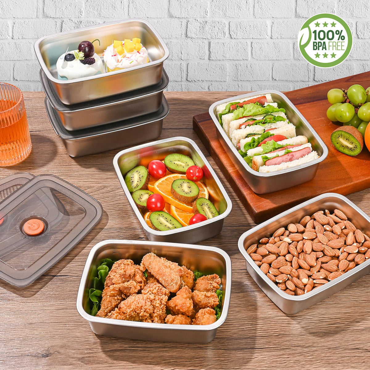 CLWVPCOT leak-proof lid with air vent keeps contents secure and fresh.