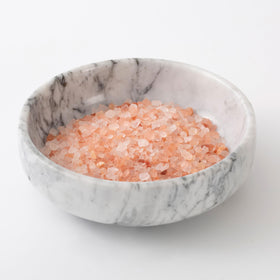 CM CHIC MONDAY marble dish on desk setup holds treats attractively.