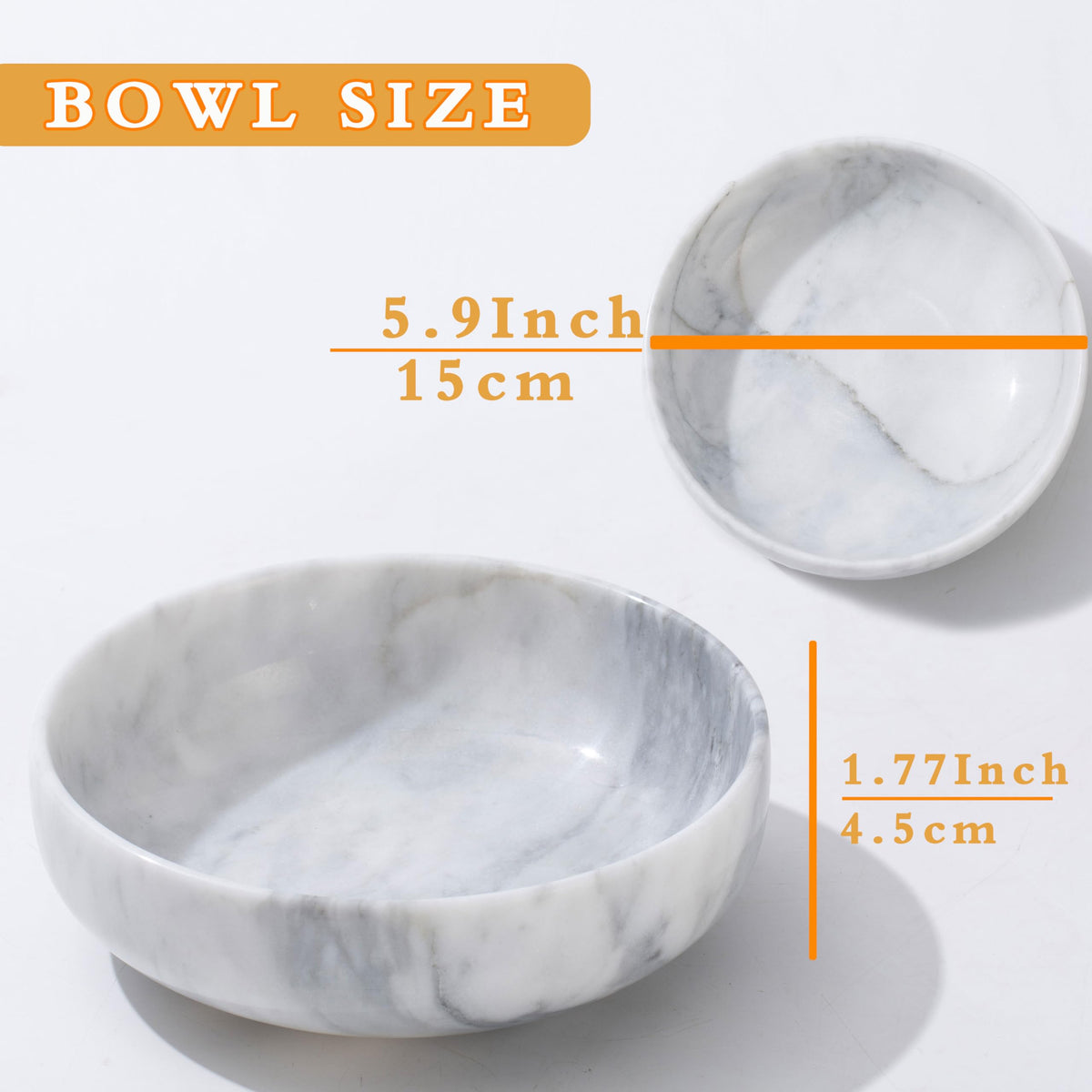 CM CHIC MONDAY marble dish close-up reveals natural veining for chic decor.