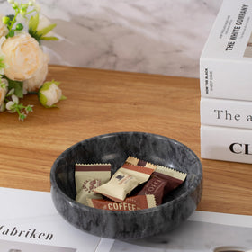 CM CHIC MONDAY marble dish used as potpourri and decor accent.