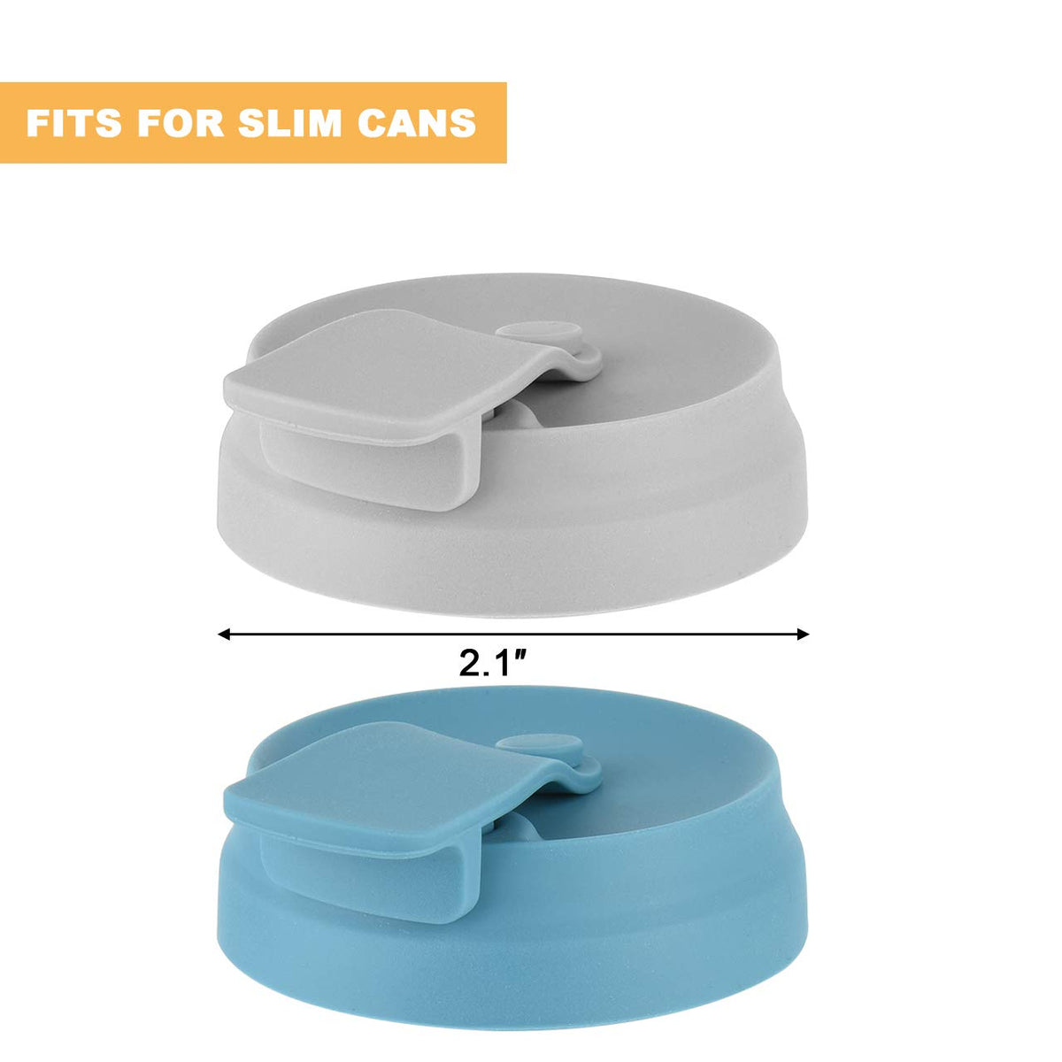 CM silicone slim can lid in gray for secure seal on skinny cans during outdoor use