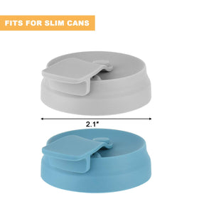 CM silicone slim can lid in gray for secure seal on skinny cans during outdoor use
