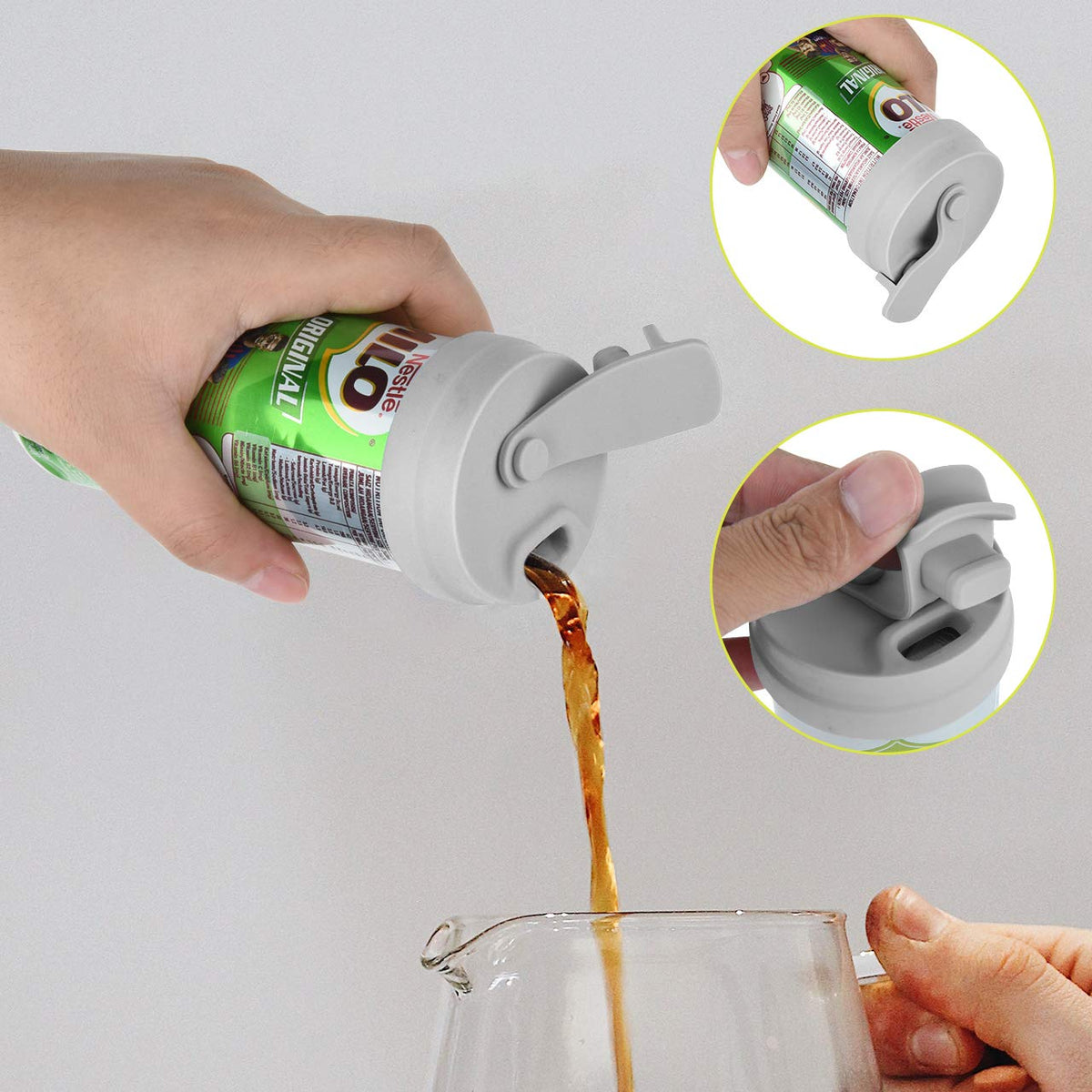 CM Silicone Slim Can Lids used outdoors; protects drinks from dust.