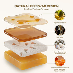 CMACAIV 3D beeswax bread bag reusable, replacing disposable bags
