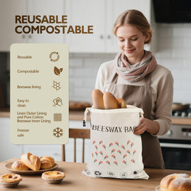 CMACAIV 3D beeswax bread bag sourdough storage extends freshness