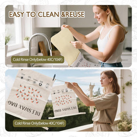 CMACAIV 3D beeswax bread bag travel-friendly for picnics and trips