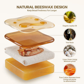 CMACAIV 3D beeswax bread bag easy-clean rinse keeps beeswax intact