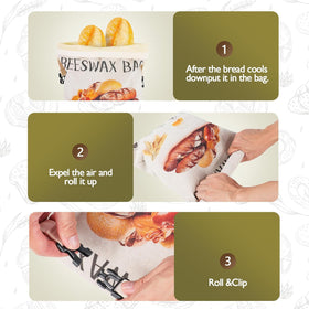 CMACAIV 3D beeswax bread bag inner lining balances moisture and softness