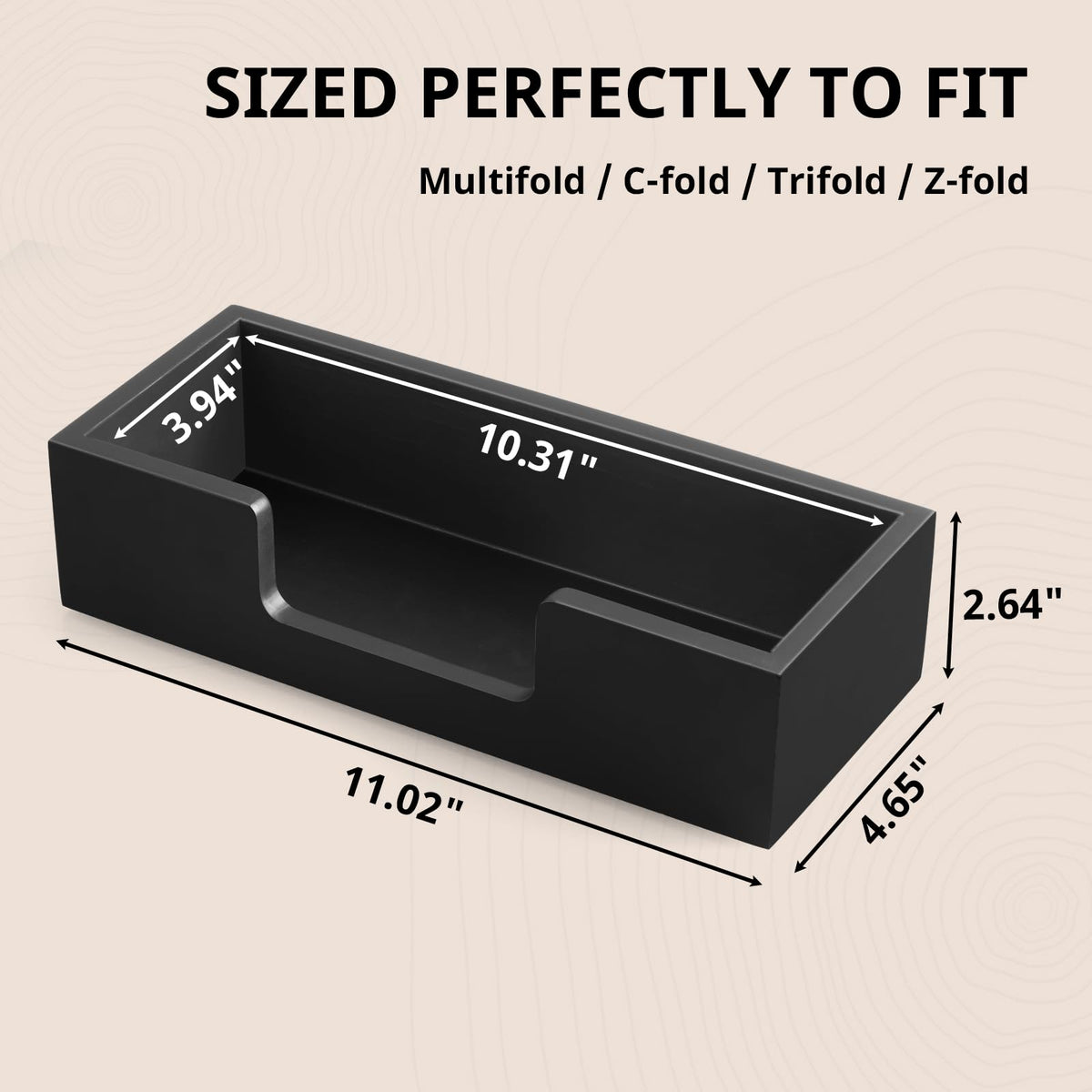 CMLKLZD wooden folded paper towel holder in pine finish, built for durability and easy cleaning.