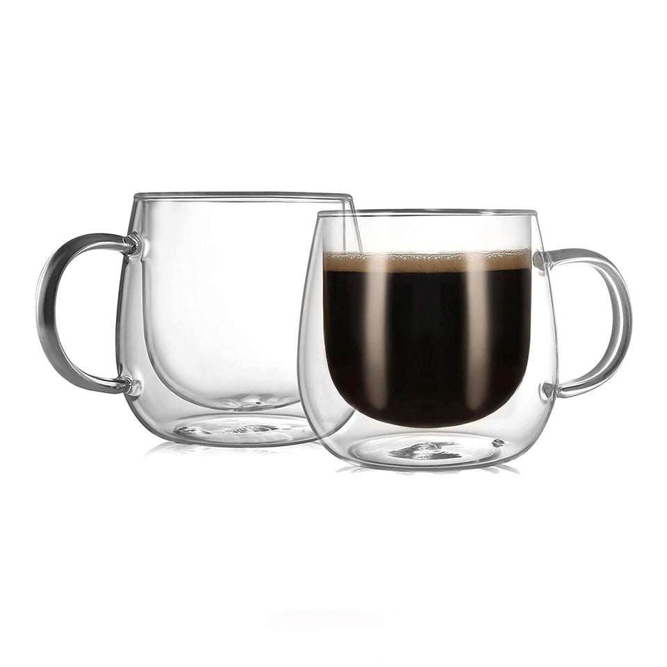 CNGLASS 10oz double-walled mug with insulation keeps your drink hot and hands cool.
