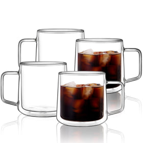 CNGLASS 15oz double-walled mug front view keeps coffee hot for longer.