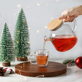 CNGLASS 40.6oz capacity ready for 3–5 cups of tea