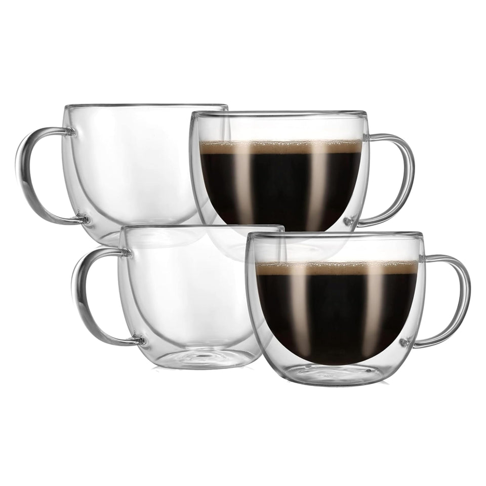 CNGLASS 8oz double-wall mug in gift box keeps drinks hot and hands cool.